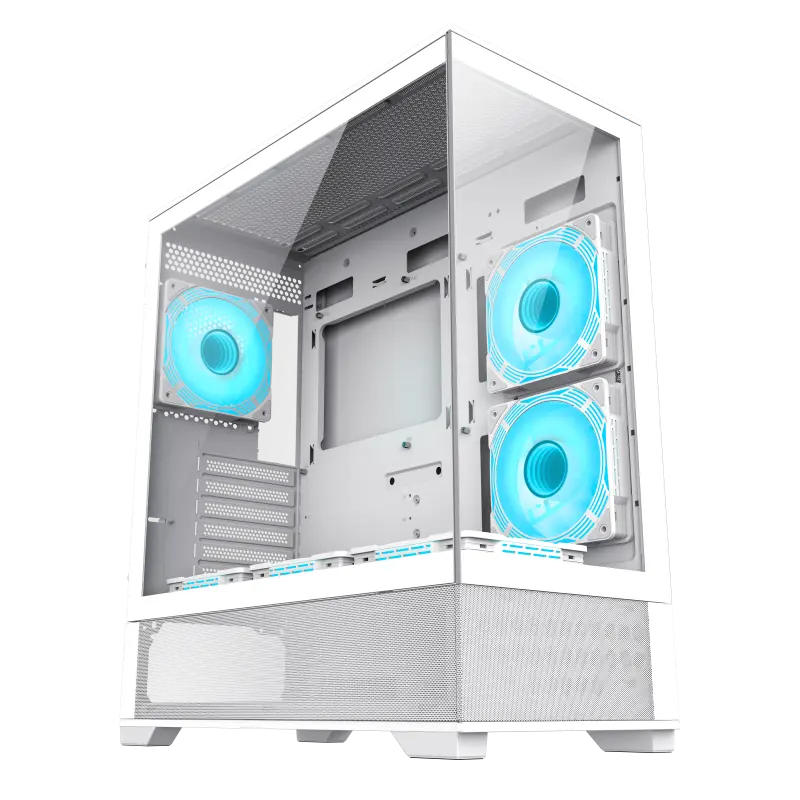 Gamemax VISTA AW Midi-Tower Alb