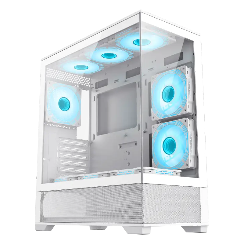 Gamemax VISTA AW Midi-Tower Alb