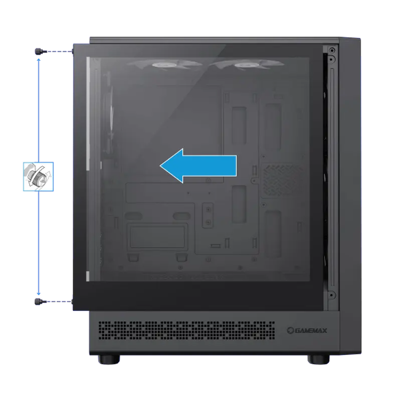 Gamemax STORM 2 AB Midi-Tower Negru