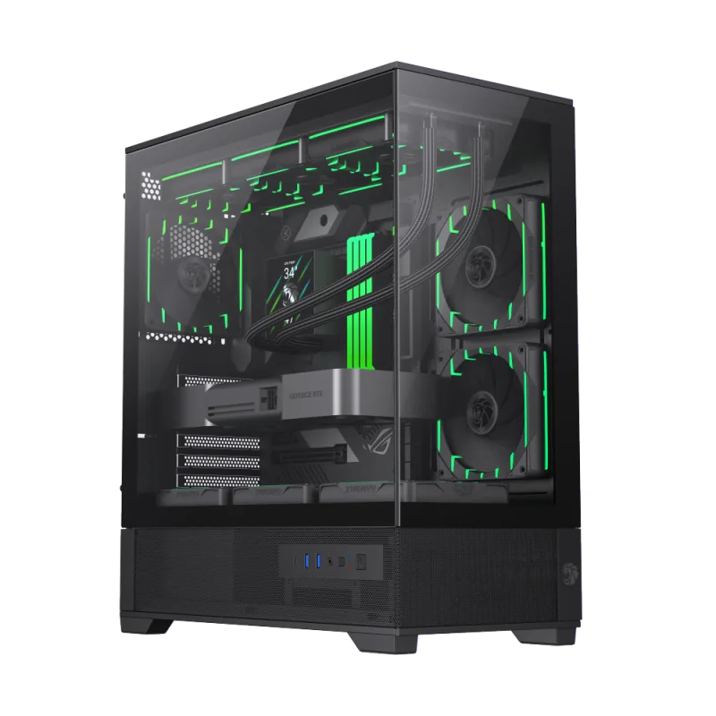 Gamemax VISTA 2 AB Midi-Tower Negru