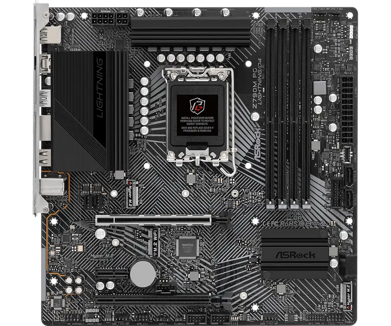 ASRock Z790M PG LIGHTNING/D4 LGA1700 Micro-ATX