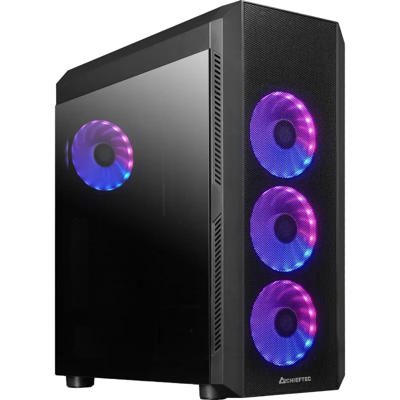 Chieftec GL-04B-OP Midi-Tower Negru