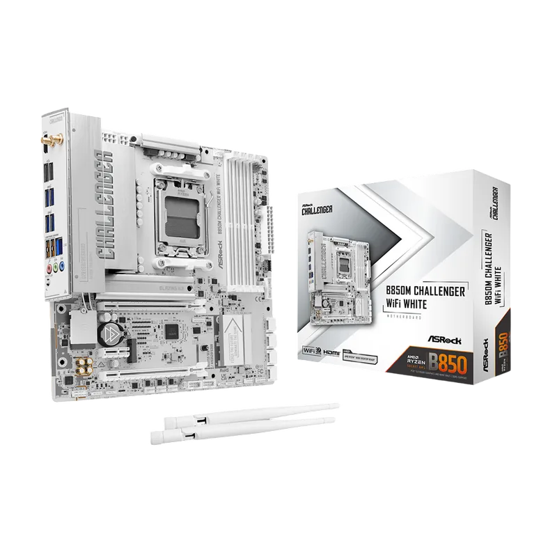 ASRock B850M Challenger WiFi White Micro-ATX