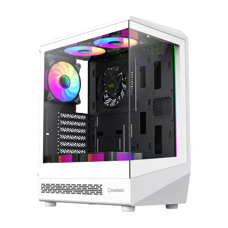 Gamemax VISTA CPC AW Midi-Tower Alb