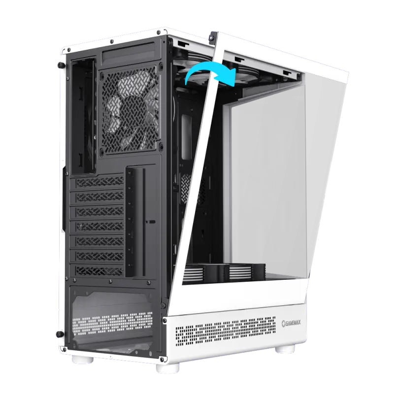 Gamemax VISTA CPC AW Midi-Tower Alb