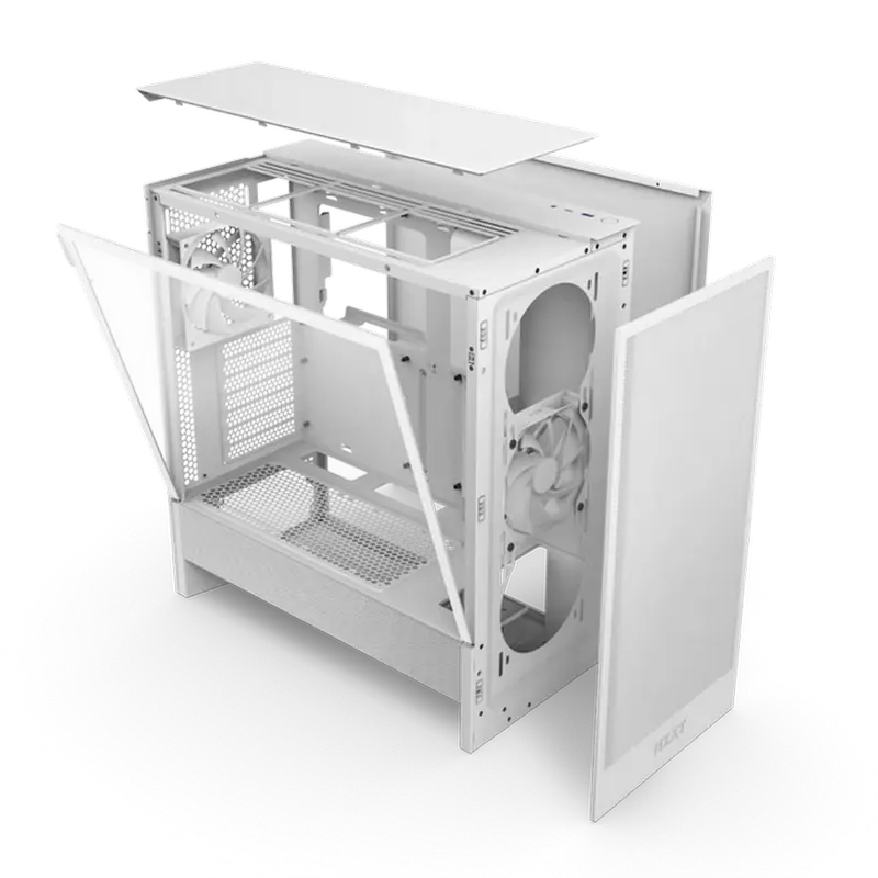 NZXT H5 Flow Midi-Tower Alb