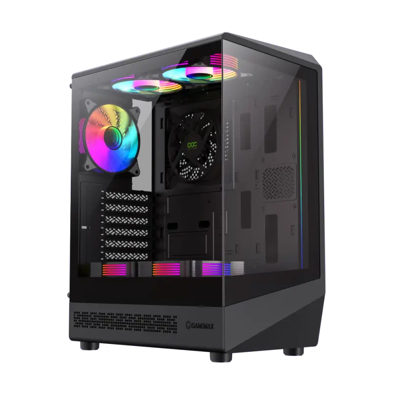 Gamemax VISTA COC AB Midi-Tower Negru