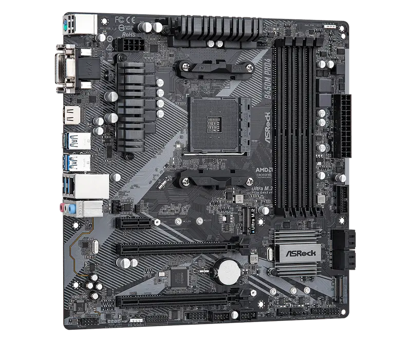 ASRock B450M PRO4 R2.0 AM4 Micro-ATX