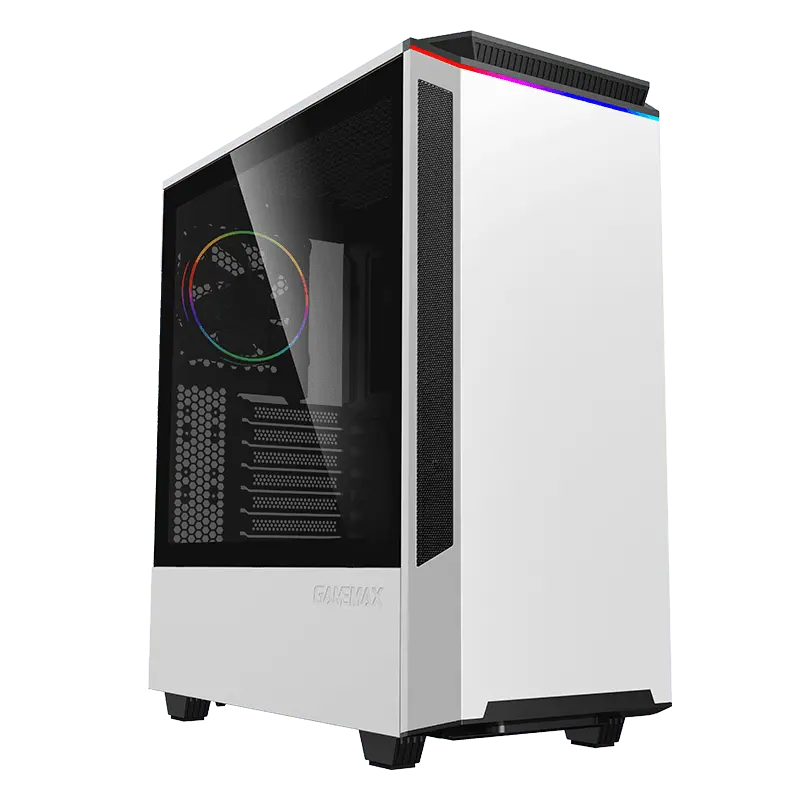 Gamemax PANDA T801 WT Midi-Tower Alb