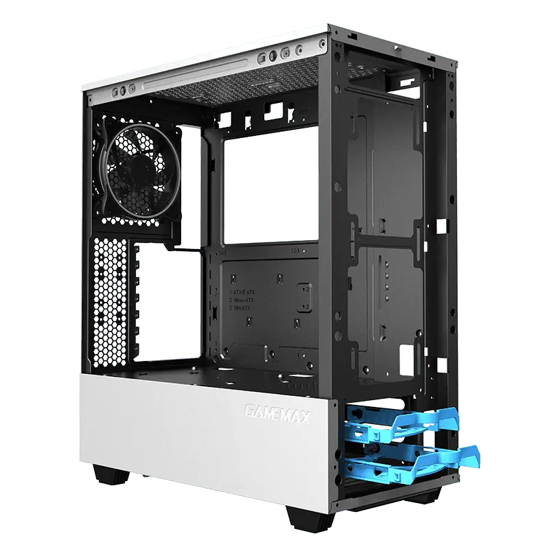 Gamemax PANDA T801 WT Midi-Tower Alb