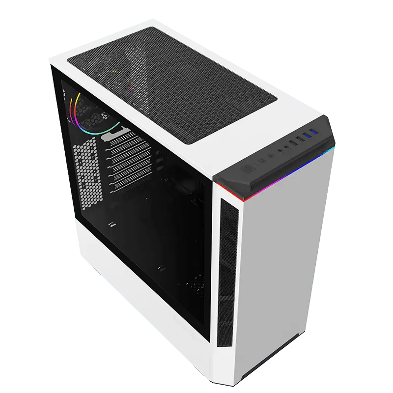 Gamemax PANDA T801 WT Midi-Tower Alb