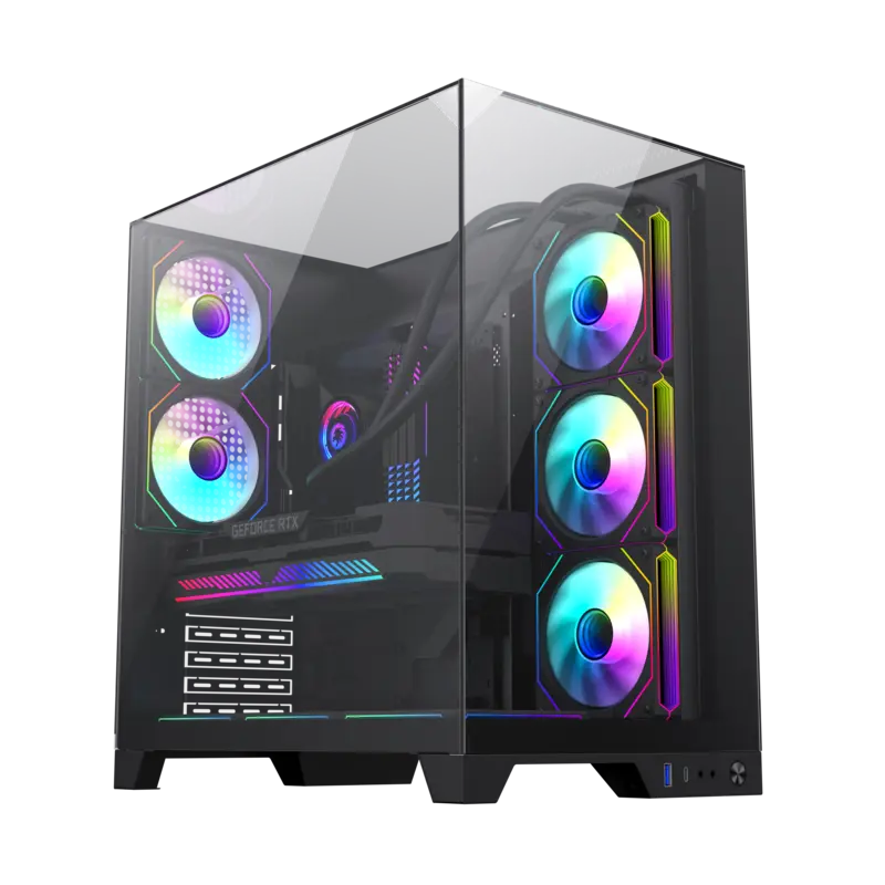 Gamemax INFINITY PLUS BK Midi-Tower Negru