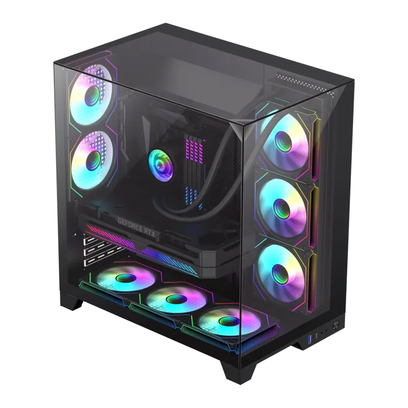 Gamemax INFINITY PLUS BK Midi-Tower Negru