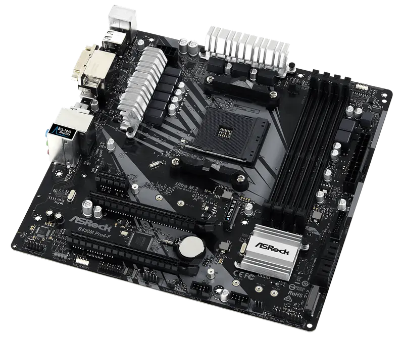 ASRock B450M PRO4-F AM4 Micro-ATX