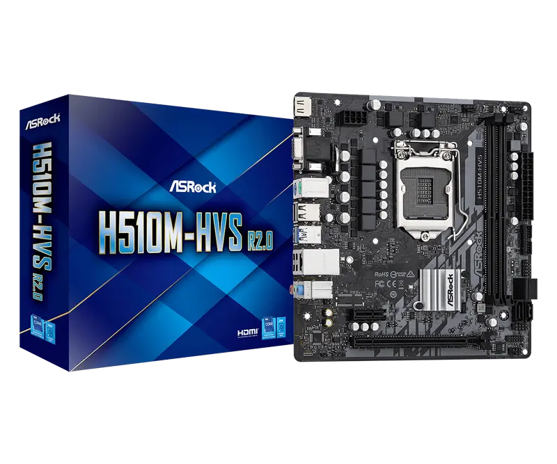 ASRock H510M-HVS R1/R2.0 LGA1200 Micro-ATX