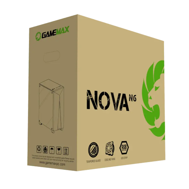 Gamemax NOVA N6 Midi-Tower Negru