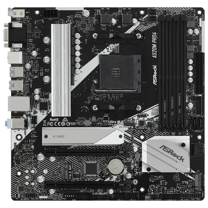 ASRock A520M PRO4 AM4 Micro-ATX