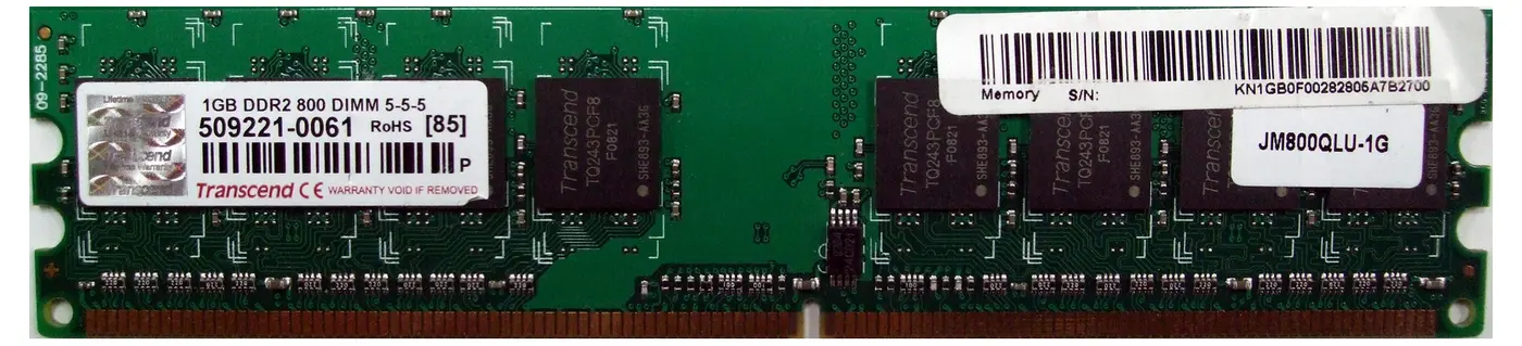 Transcend PC6400 1GB DDR2 800MHz