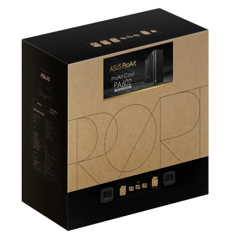 ASUS ProArt PA602 Wood TG Midi-Tower Black