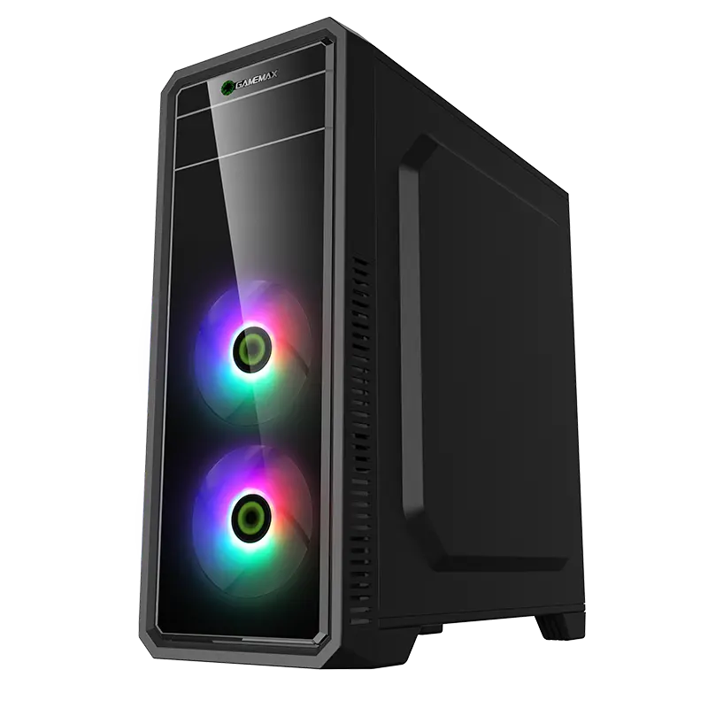 Gamemax G561-FRGB Midi-Tower Negru