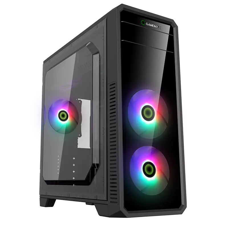 Gamemax G561-FRGB Midi-Tower Negru