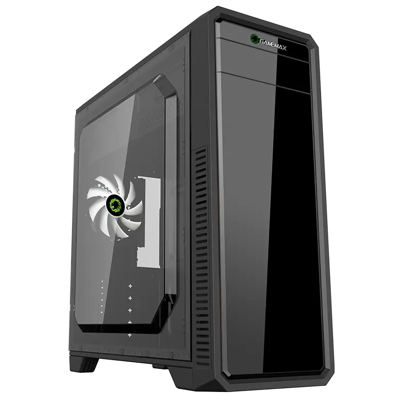 Gamemax G561-FRGB Midi-Tower Negru