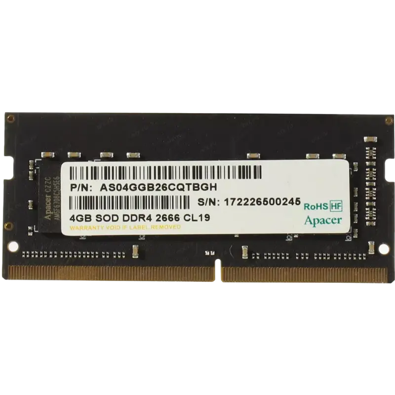 Apacer AS04GGB26CQTBGH 4GB DDR4 2666MHz SODIMM