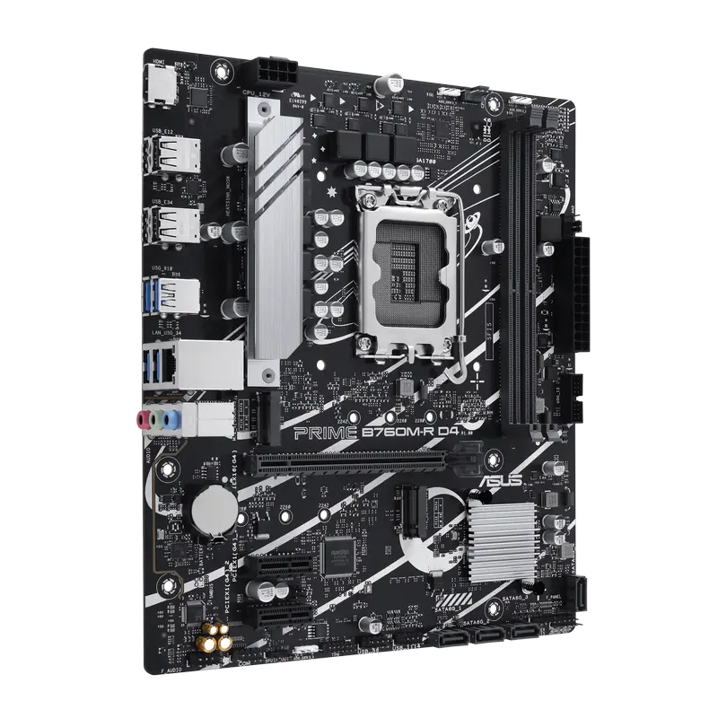 ASUS PRIME B760M-R D4 LGA1700 Micro-ATX