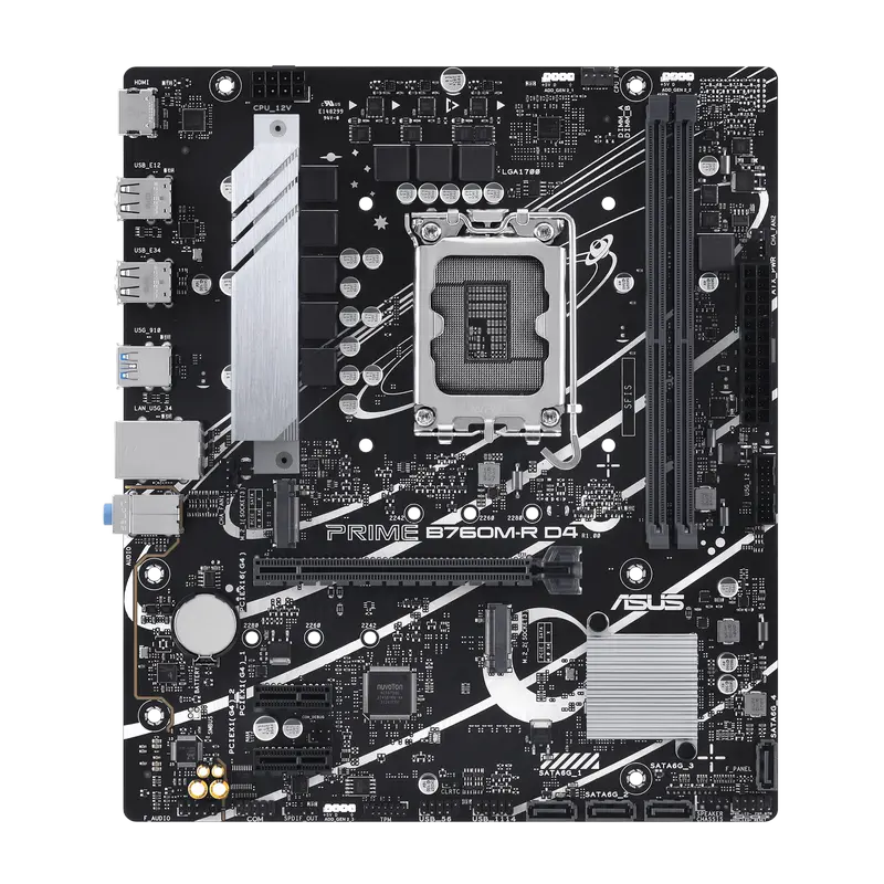 ASUS PRIME B760M-R D4 LGA1700 Micro-ATX
