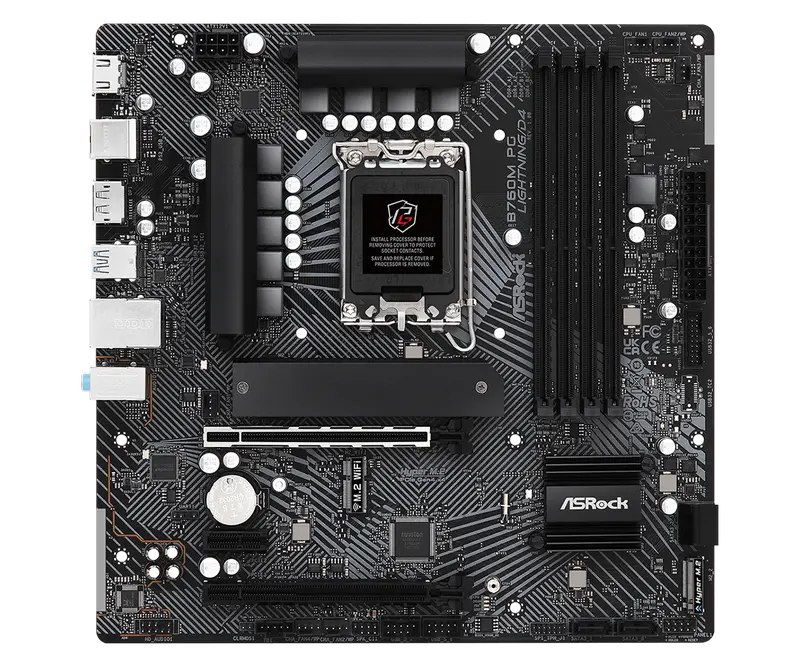 ASRock B760M PG LIGHTNING/D4 LGA1700 Micro-ATX