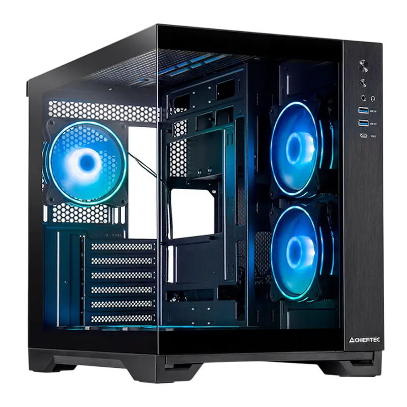 Chieftec GM-30B-TG-OP Midi-Tower Negru