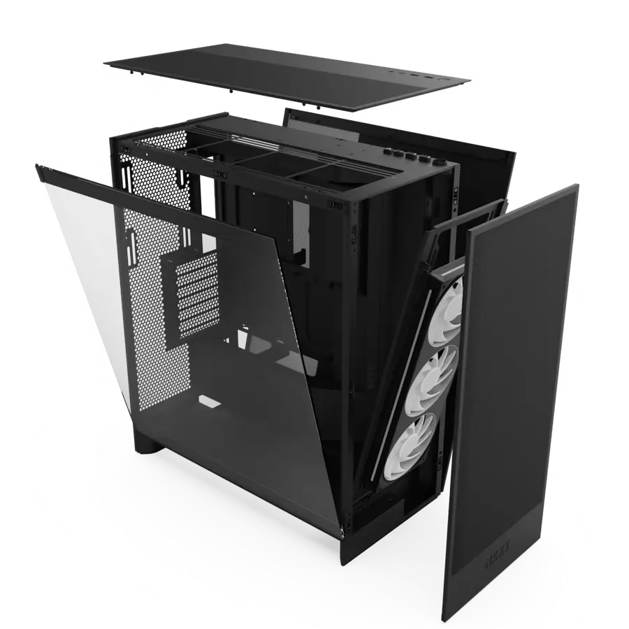 NZXT H7 Flow RGB Midi-Tower Negru