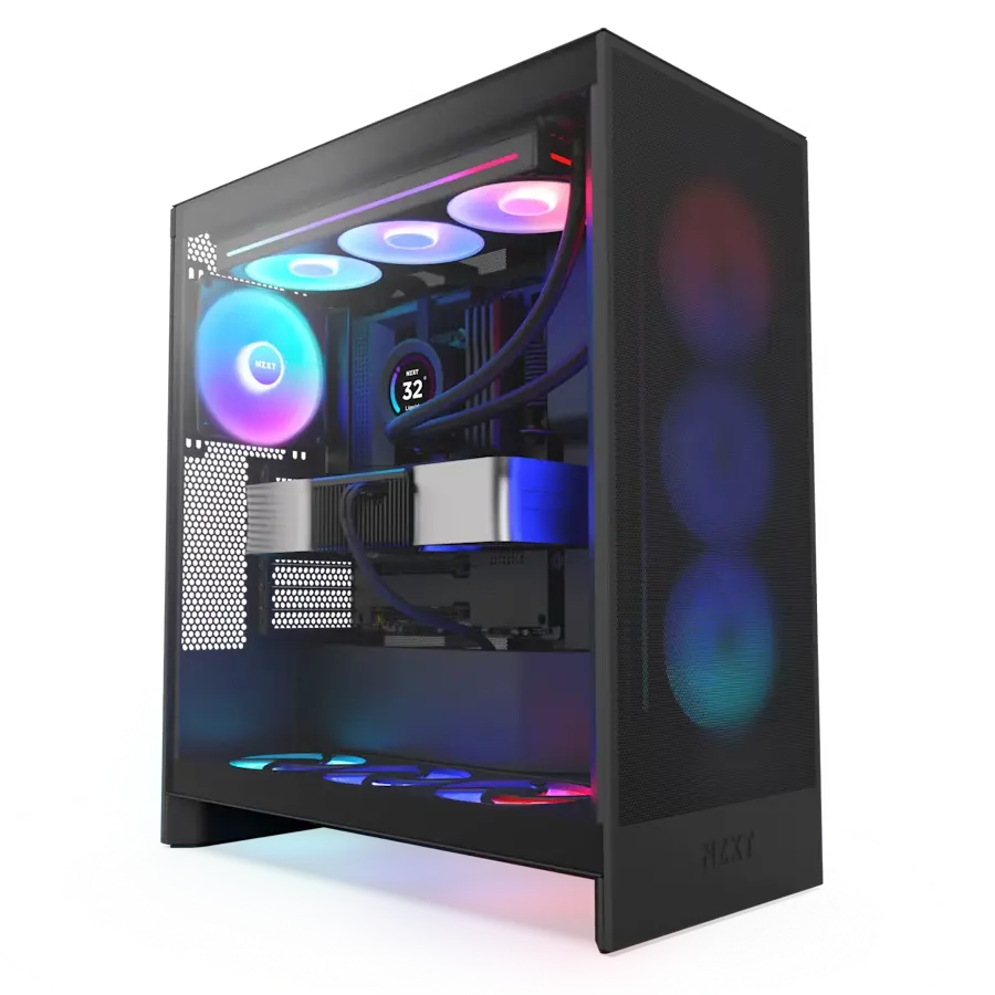 NZXT H7 Flow RGB Midi-Tower Negru