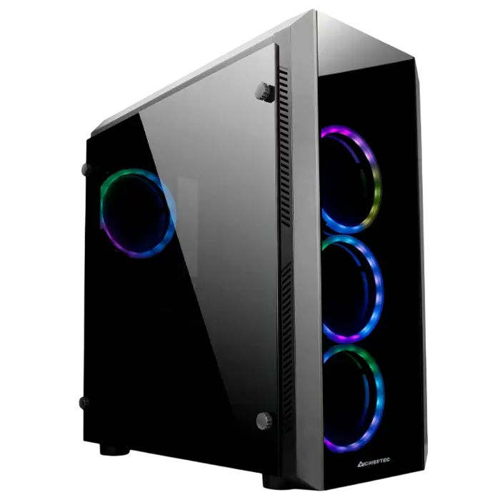Chieftec GL-02B-OP Midi-Tower Negru