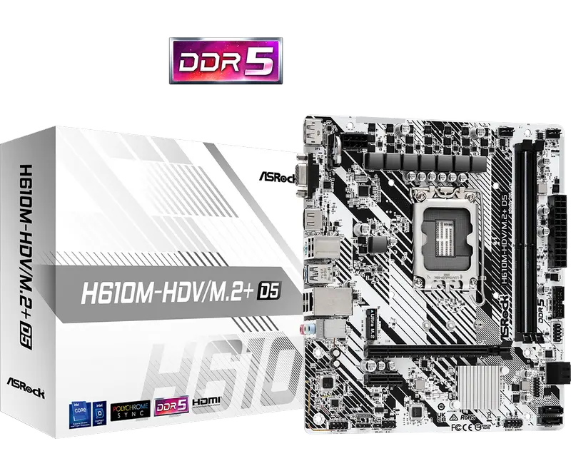 ASRock H610M-HDV/M.2+ D5 LGA1700 Micro-ATX