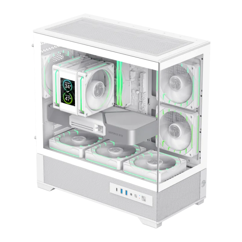 Gamemax VISTA 2 MW Mini-Tower Alb
