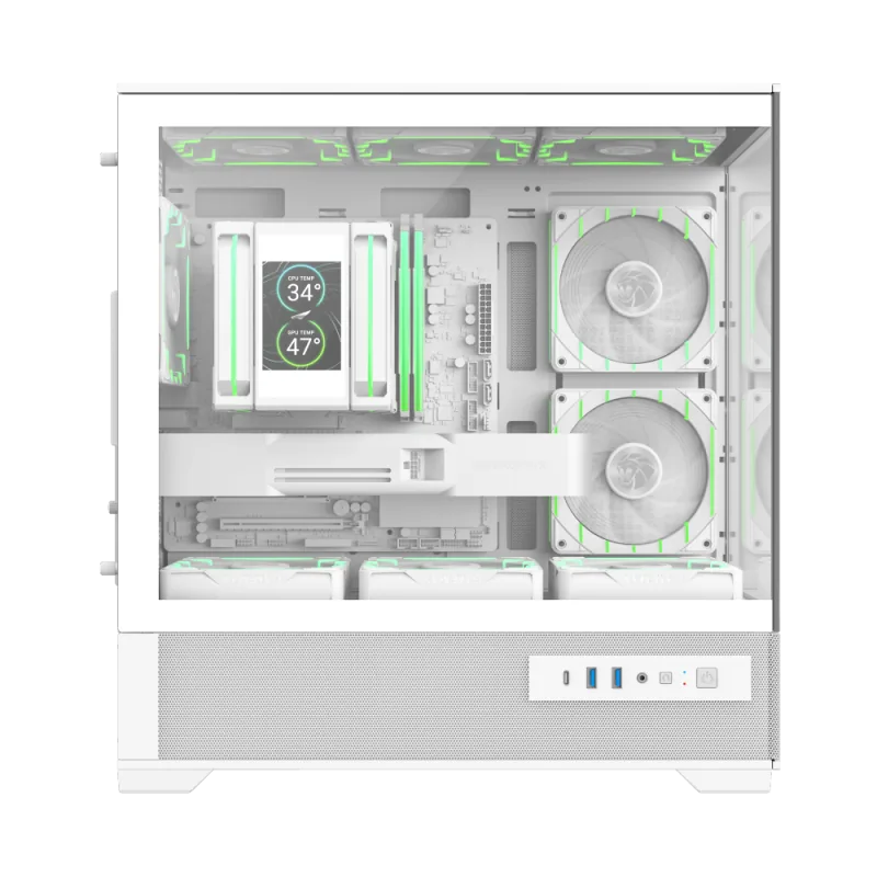 Gamemax VISTA 2 MW Mini-Tower Alb