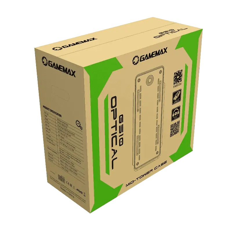 Gamemax OPTICAL G510 WT Midi-Tower Alb