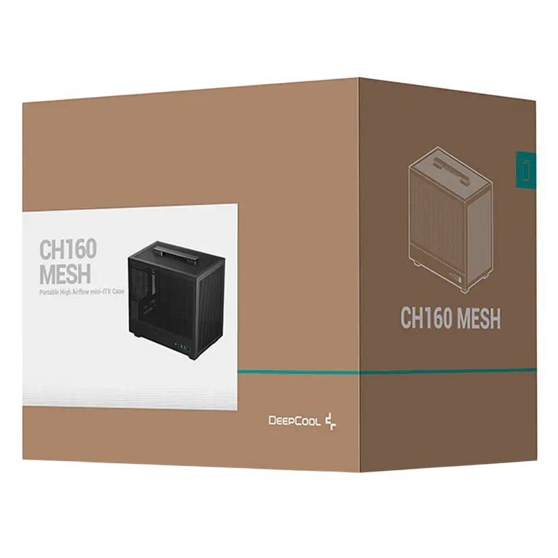 Deepcool CH160 Mini-Tower Negru