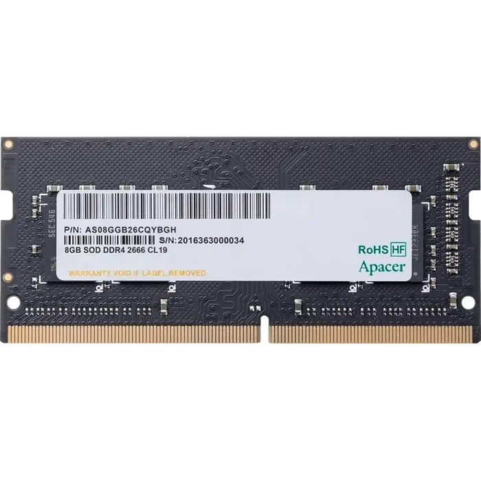 Apacer AS08GGB26CQYBGH 8GB DDR4 2666MHz SODIMM