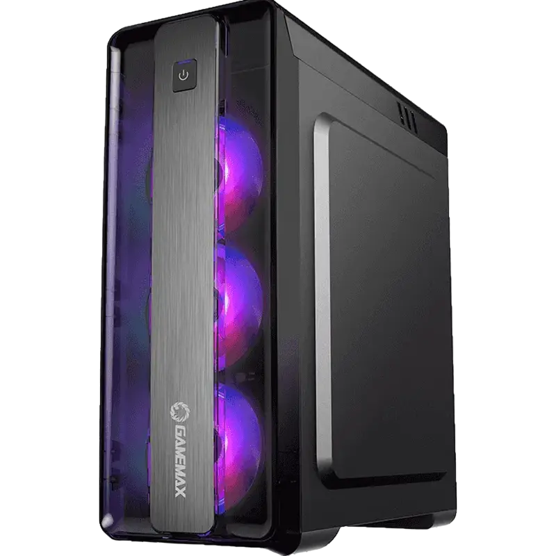 Gamemax MOONLIGHT FRGB BK Midi-Tower Negru