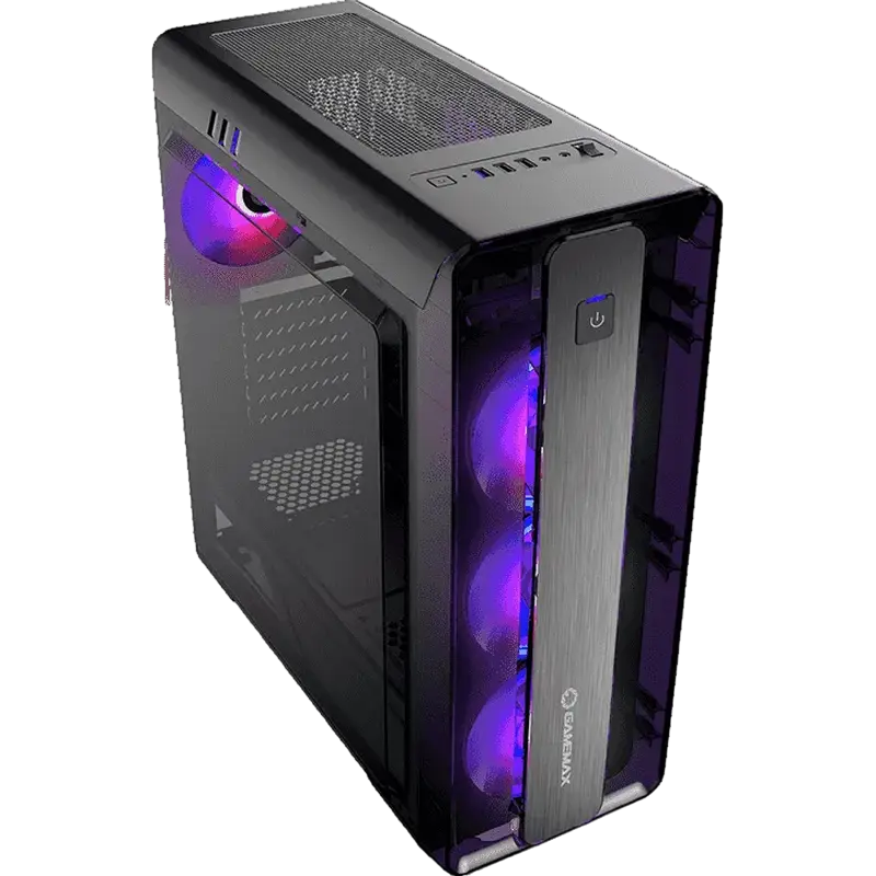 Gamemax MOONLIGHT FRGB BK Midi-Tower Negru