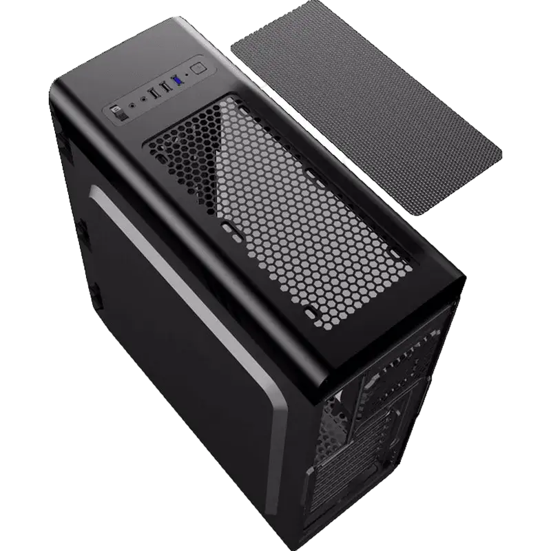 Gamemax MOONLIGHT FRGB BK Midi-Tower Negru