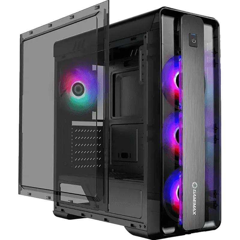 Gamemax MOONLIGHT FRGB BK Midi-Tower Negru