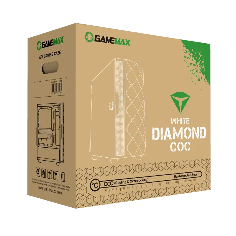 Gamemax DIAMOND COC Midi-Tower Alb