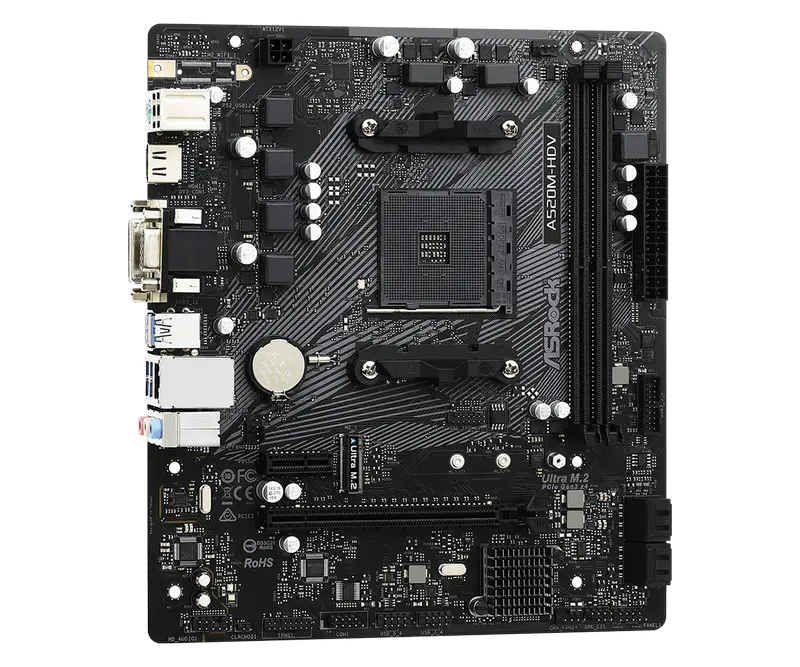 ASRock A520M-HDV AM4 Micro-ATX