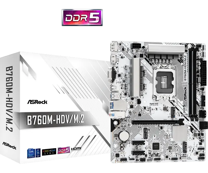ASRock B760M-HDV/M.2 LGA1700 Micro-ATX