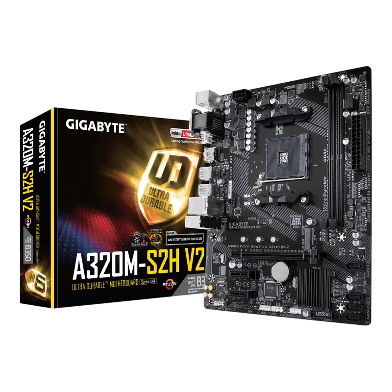 Gigabyte A320M-S2H V2 AM4 Micro-ATX