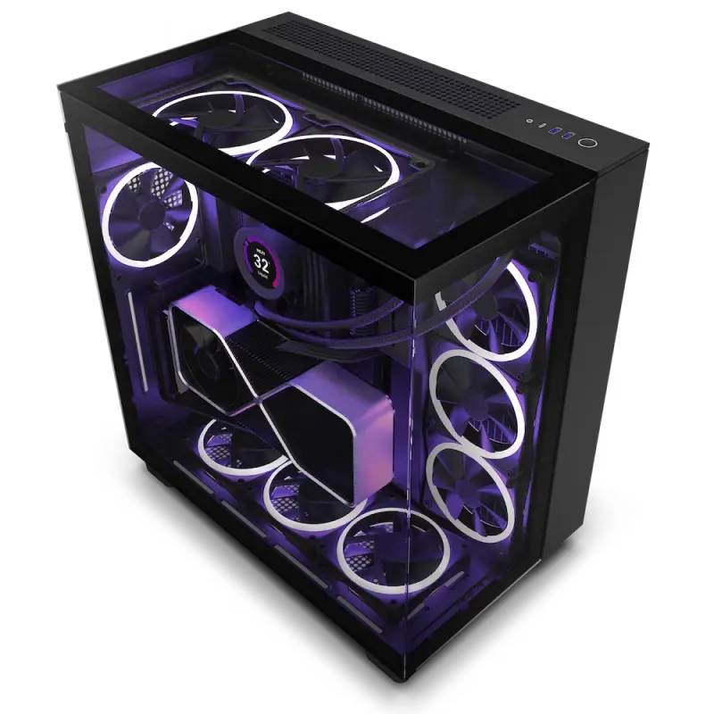 NZXT H9 Elite Midi-Tower Negru