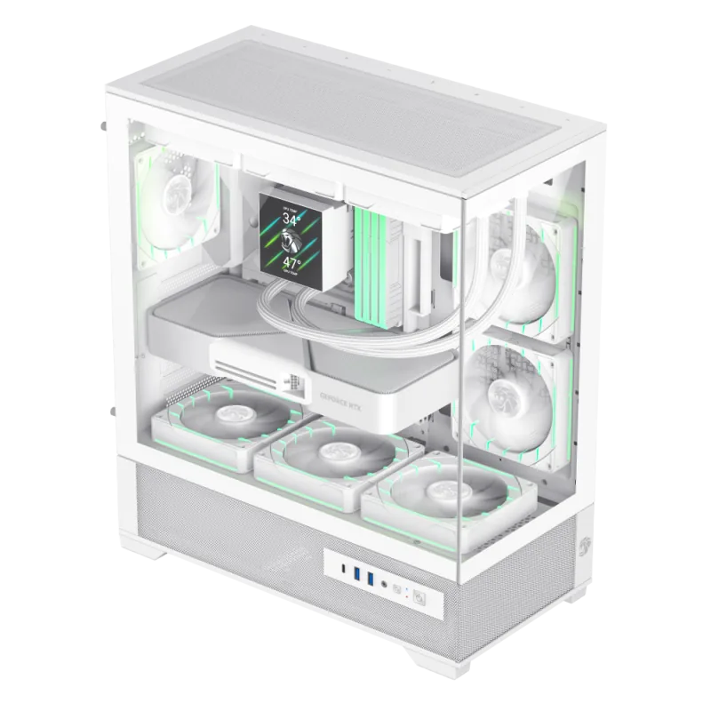 Gamemax VISTA 2 AW Midi-Tower Alb